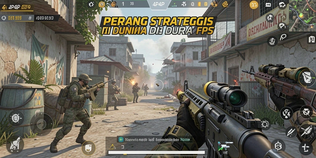 Gameplay seru 4P4P dalam pertempuran FPS yang mendebarkan.