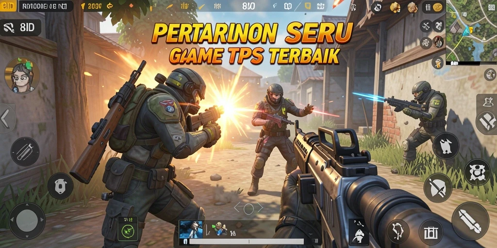 Tangkapan layar menunjukkan aksi seru dalam permainan TPS 8ID.