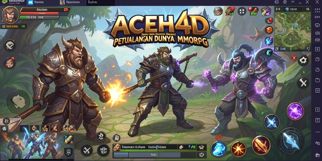 Tampilan dinamis gameplay ACEH4D dengan aksi seru dan karakter menarik.