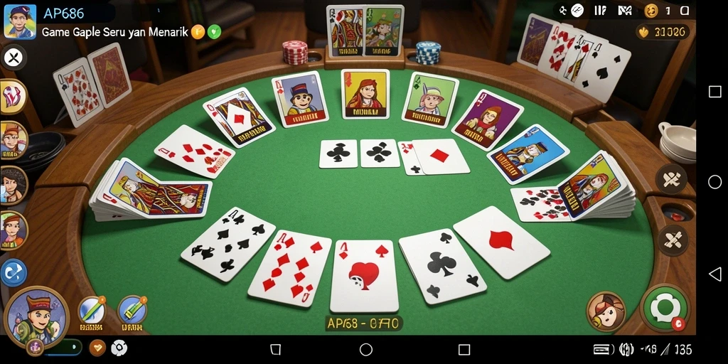 Gameplay seru Gaple dalam AP686 yang menantang.