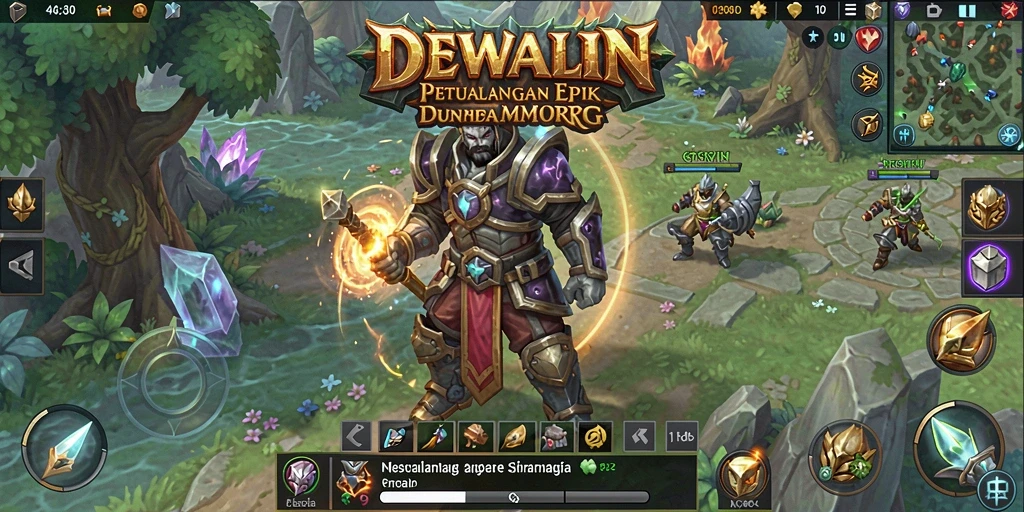 Tangkapan layar DEWALIN menampilkan aksi seru dalam gameplay MMORPG.