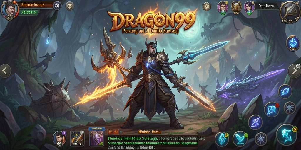 Tampilan gameplay epik di dunia fantasi DRAGON99.