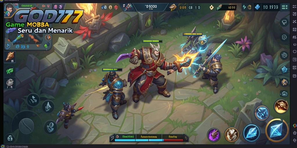 Tampilan screenshot GOD77 yang menampilkan aksi pertarungan seru di arena.