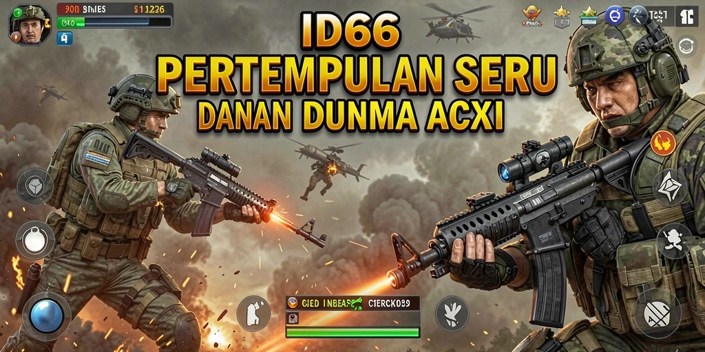 Screenshot ID66 menunjukkan pertempuran seru dan aksi mendebarkan.