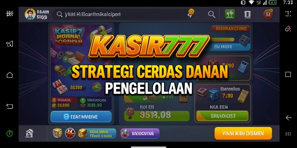 Tangkapan layar gameplay KASIR777 menampilkan pengelolaan bisnis yang strategis.