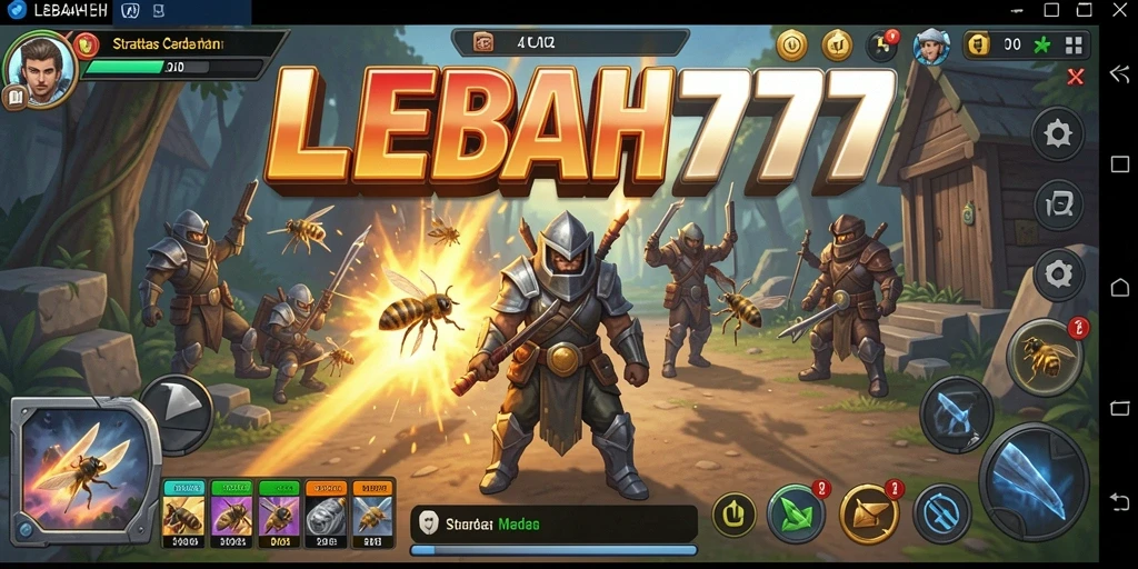 Gameplay LEBAH777 menampilkan strategi hebat dan pertempuran epik.