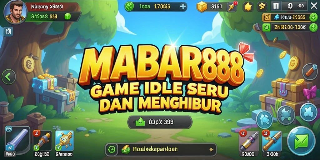 Screenshot MABAR88 menampilkan serunya gameplay Idle yang penuh warna.