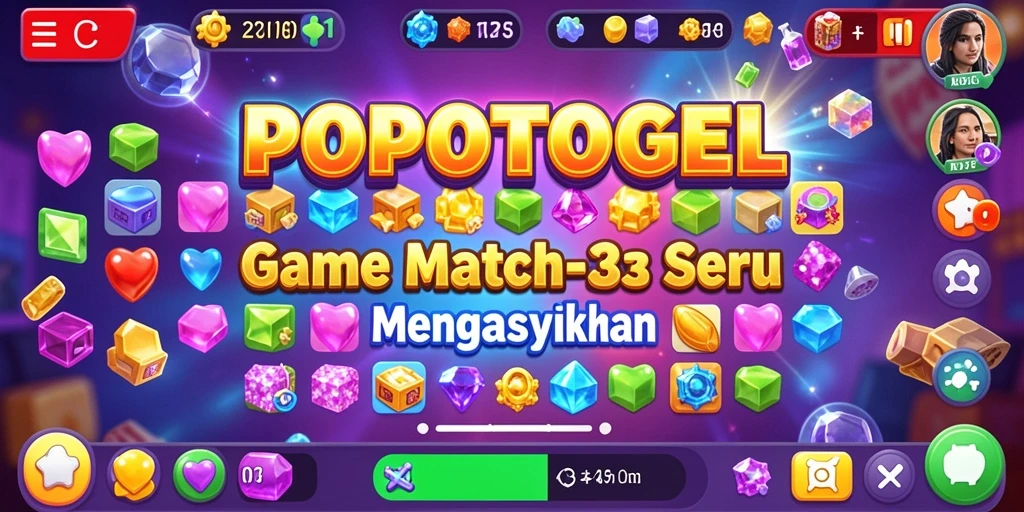 Tangkapan layar gameplay <strong>POPOTOGEL</strong> yang menampilkan serunya mencocokkan item.