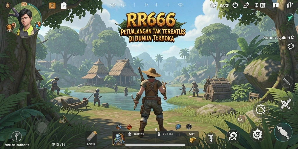 Screenshot gameplay menunjukkan petualangan mendebarkan di dunia terbuka.