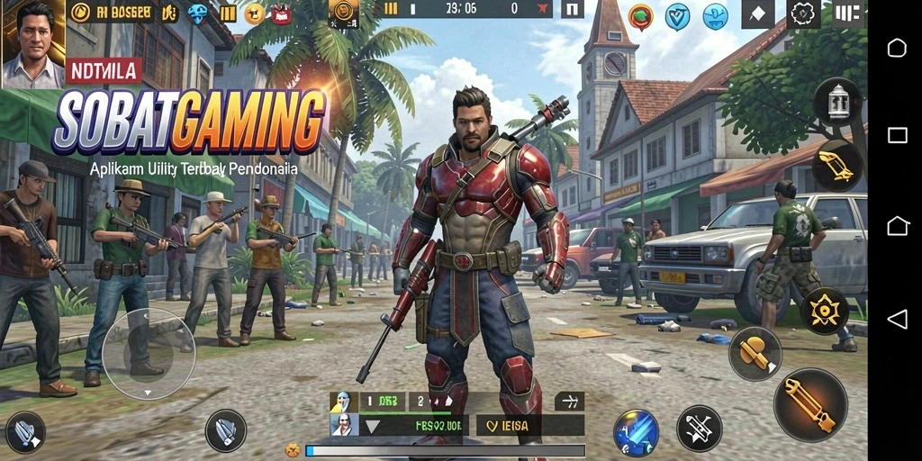 Screenshot tampilan antarmuka SOBATGAMING yang sederhana dan efektif.