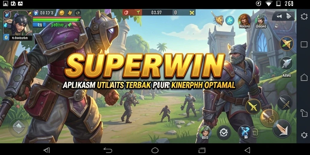 Tampilan antarmuka pengguna SUPERWIN yang minimalis dan intuitif.