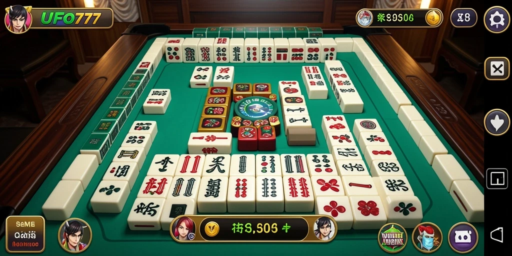 Tangkapan layar gameplay UFO777 yang menampilkan keseruan permainan Mahjong.
