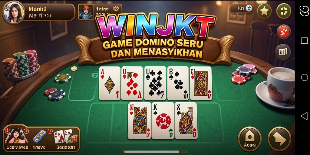 Tampilan gameplay seru di WINJKT dengan pemain bersaing.
